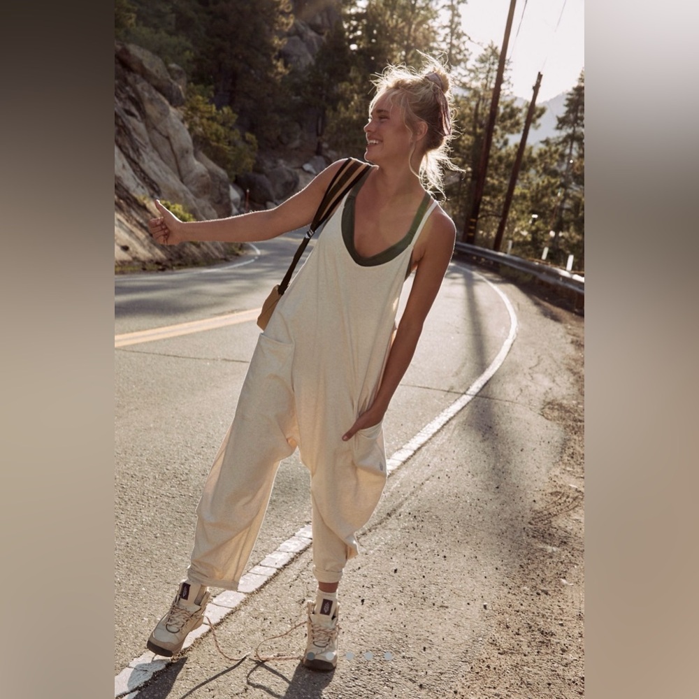 Free People Hot Shot Onesie-Size Medium-Color is Oatmeal Heather -only worn once